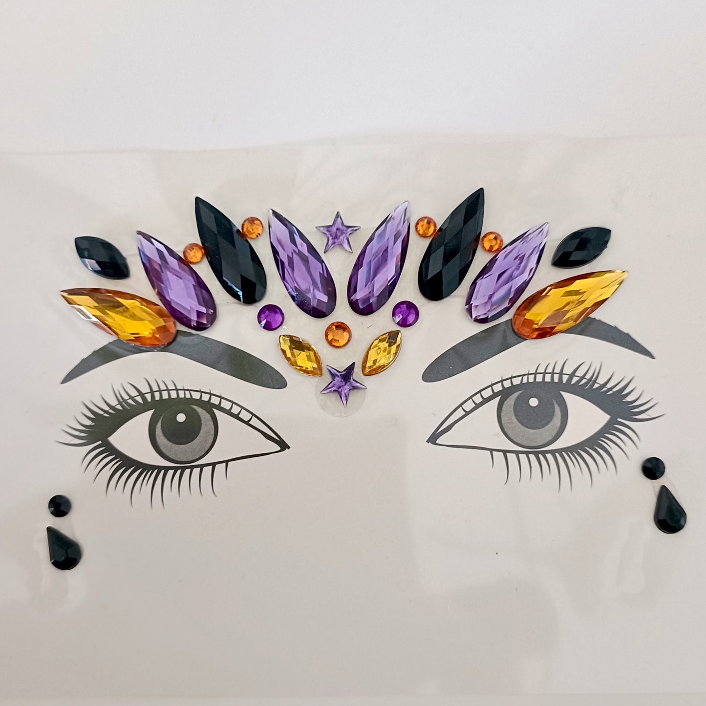 Strass Autocollant Visage - Magic Violet