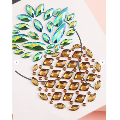 Strass de Corps Autocollant - Ananas