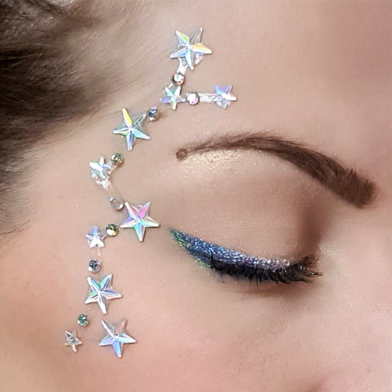 Strass Visage Autocollant - Étoiles