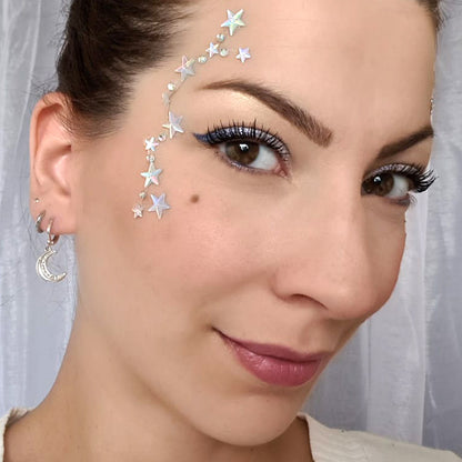 Strass Visage Autocollant - Étoiles