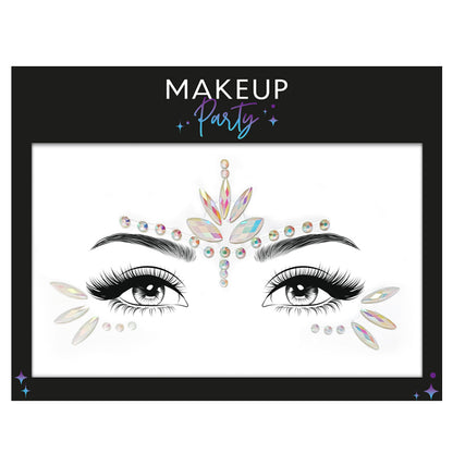 Strass Visage Autocollant - Lotus Holographique