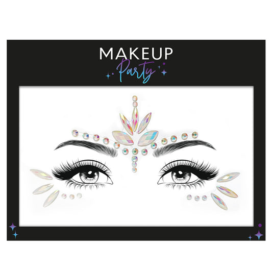 Strass Visage Autocollant - Lotus Holographique