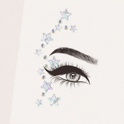 Strass Visage Autocollant - Étoiles