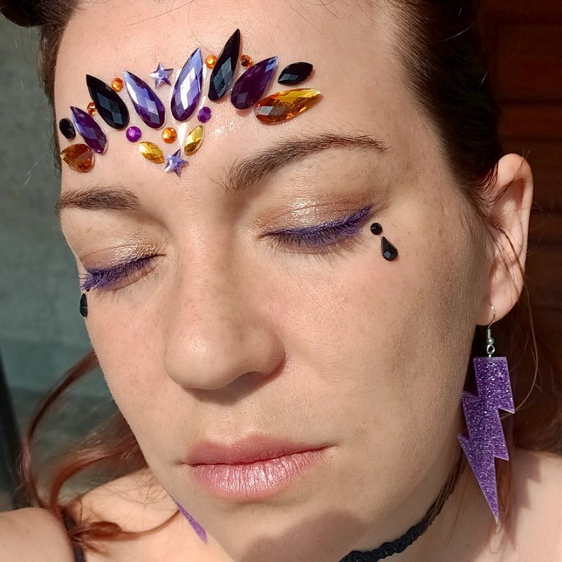 Strass Autocollant Visage - Magic Violet
